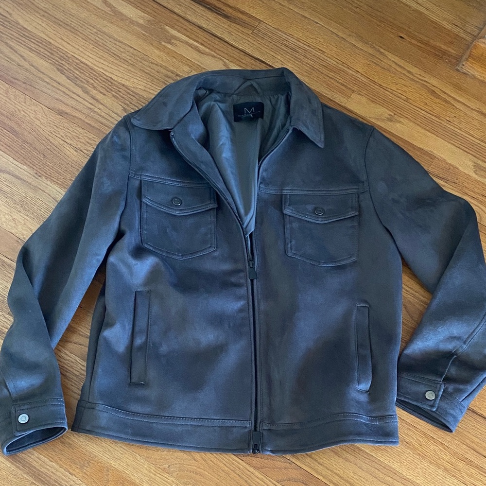 Magaschoni Dark Gray micro suede Jacket